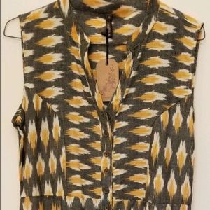 Beautiful Ikkat print cotton dress. NWT.